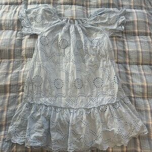Light Blue Eyelet Dress